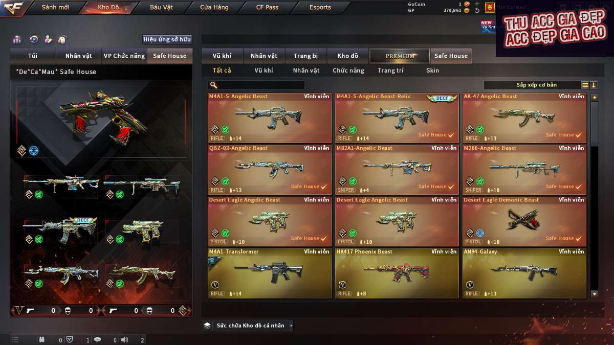 shop acc cf uy tin gia re